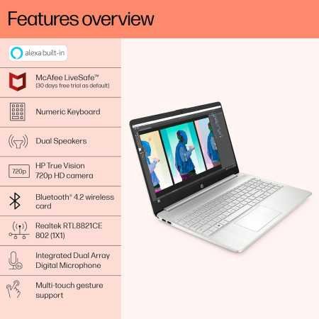 HP Laptop 15s, AMD Ryzen 3 5300U, 15.6-inch (39.6 cm), FHD, 8GB DDR4, 512GB SSD, AMD Radeon Graphics, Thin & Light, Dual