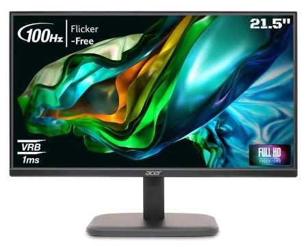 Acer EK220Q 21.5 Inch (54.61 cm) Full HD (1920x1080) Pixels VA Panel LCD Monitor with LED Back Light I 1 MS VRB, 100Hz Refresh I