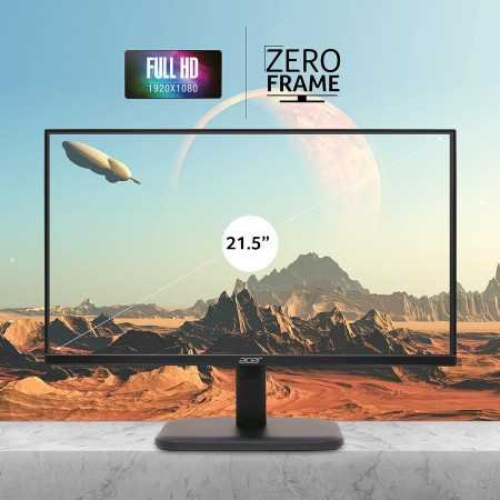 Acer EK220Q 21.5 Inch (54.61 cm) Full HD (1920x1080) Pixels VA Panel LCD Monitor with LED Back Light I 1 MS VRB, 100Hz Refresh I