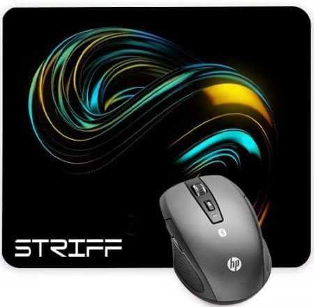STRIFF Mpad Mouse Mat 230X190X3mm Gaming Mouse Pad, Non-Slip Rubber Base, Waterproof Surface, Premium-Textured, Compatible with