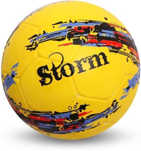 Nivia Storm Football | Rubberized Moulded | Suitable for Hard Ground Without Grass | Training Ball | Soccer Ball | for Men/Women