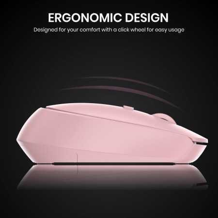 Portronics Toad 23 Wireless Optical Mouse with 2.4GHz, USB Nano Dongle, Optical Orientation, Click Wheel, Adjustable DPI(Black)