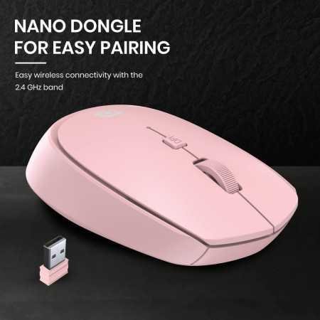 Portronics Toad 23 Wireless Optical Mouse with 2.4GHz, USB Nano Dongle, Optical Orientation, Click Wheel, Adjustable DPI(Black)