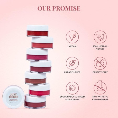 Just Herbs Ayurvedic, Natural Lip & Cheek Tint, Blush For Women- SLS, Chemical & Paraben Free
