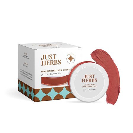 Just Herbs Ayurvedic, Natural Lip & Cheek Tint, Blush For Women- SLS, Chemical & Paraben Free