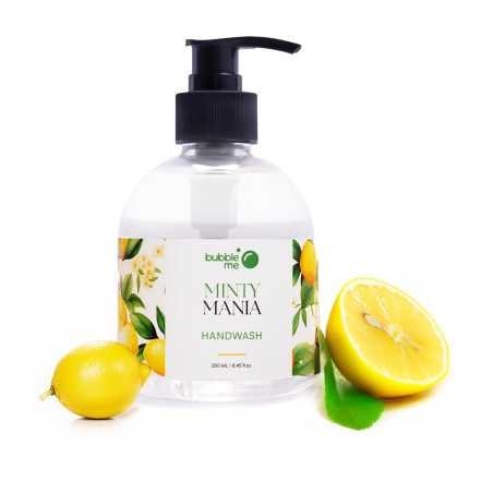 Bubble Me Minty Mania 250ml Refreshing Mint & Aloe Vera Hand Wash | Safety and Hygiene With Anti-bacterial and pH Balanced