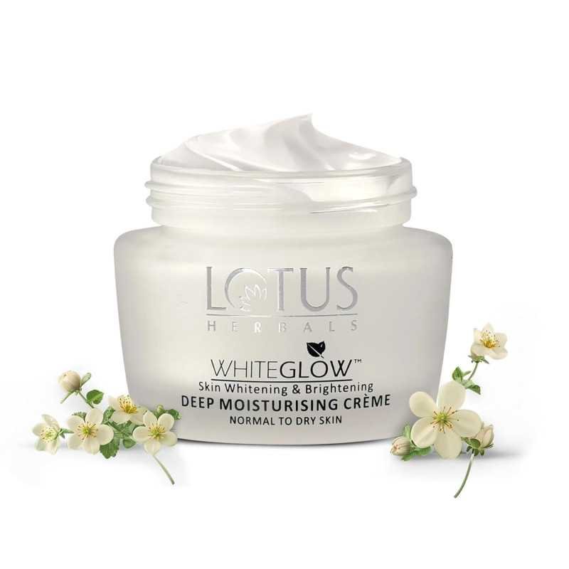 Lotus Herbals WhiteGlow Deep Moisturising cream, SPF 20, Face cream for Dry skin, 60g Lotus Herbals WhiteGlow Deep Moisturising cream, SPF 20, Face cream for Dry skin, 60g