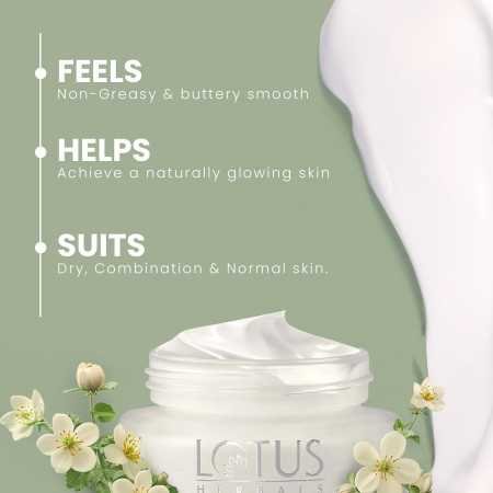 Lotus Herbals WhiteGlow Deep Moisturising cream, SPF 20, Face cream for Dry skin, 60g Lotus Herbals WhiteGlow Deep Moisturising cream, SPF 20, Face cream for Dry skin, 60g