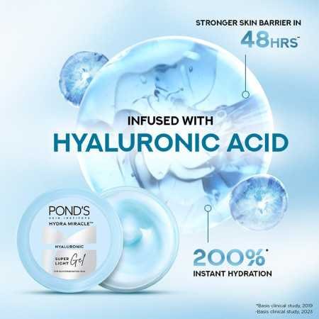 POND'S Super Light Gel Oil Free Face Moisturizer 50 g | With Hyaluronic Acid & Vitamin E for Fresh Glowing Skin & 24 hr