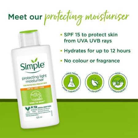 simple Kind To Skin Protecting Light Moisturiser 125 Ml, Liquid