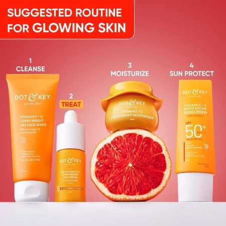 Dot & Key 10% Vitamin C + E, 5% Niacinamide Serum | Vitamin C Serum For Glowing Skin | Fades Dark Spots | Vit C Serum with Blood