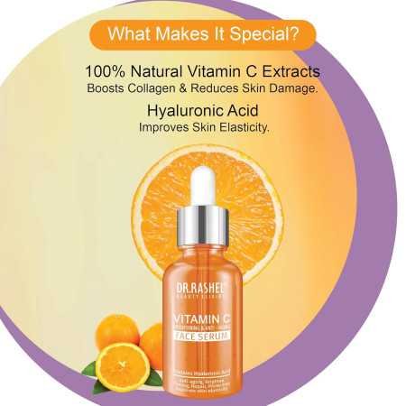 DR.Rashel Vitamin C Serum for Face | Pore Minimizing Face Serum for Anti Aging | Brightening Face Serum for Men and Women