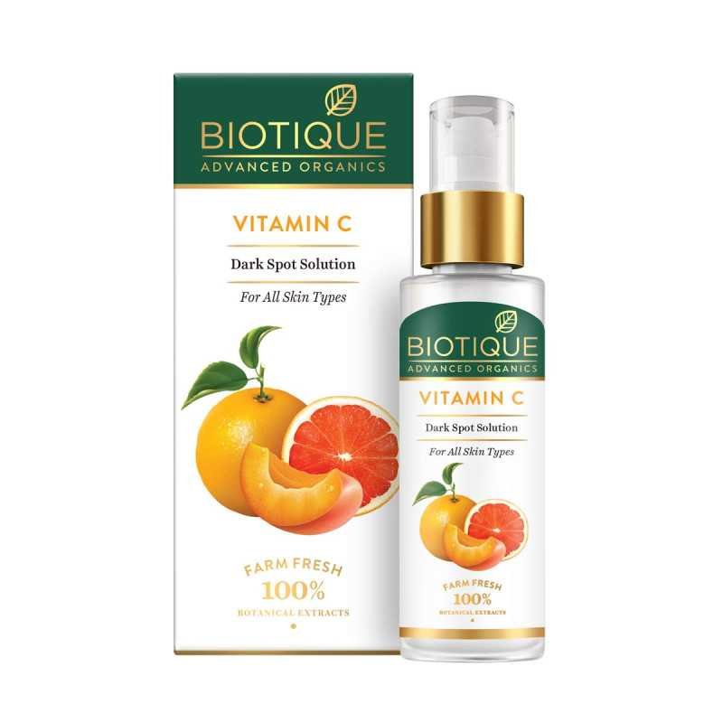 Biotique Vitamin C Dark Spot Solution Serum 30ml | Brightening, Radiant Skin, Reduce Pigmentation |All Skin Tone | SLS & Paraben
