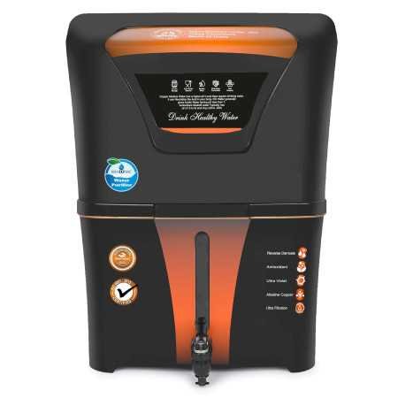 AQUA D PURE 4 in 1 Copper RO Water Purifier with 10 Stage Purification Filtration, UV, UF, TDS Adjuster and 12 Liter Large