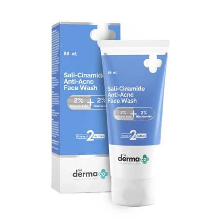 The Derma Co Sali-Cinamide Anti-Acne Face Wash I With 2% Salicylic Acid & 2% Niacinamide I Treats Active Acne & Fades Acne Marks