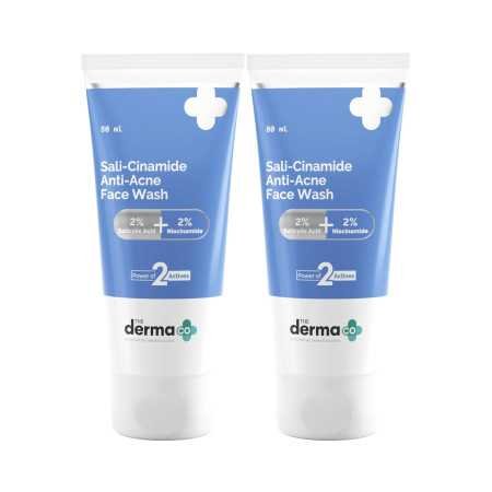 The Derma Co Sali-Cinamide Anti-Acne Face Wash I With 2% Salicylic Acid & 2% Niacinamide I Treats Active Acne & Fades Acne Marks The Derma Co Sali-Cinamide Anti-Acne Face Wash I With 2% Salicylic Acid & 2% Niacinamide I Treats Active Acne & Fades Acne Marks