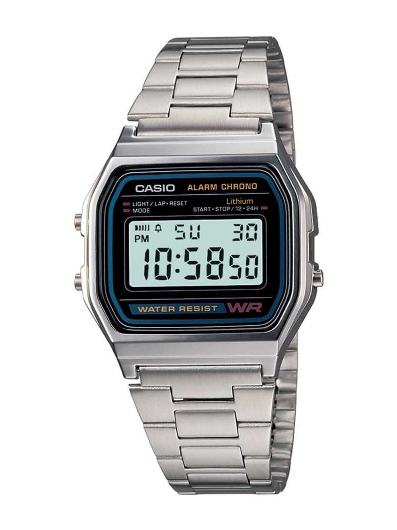 Casio Vintage A158WA-1DF Black Digital Dial Silver Stainless Steel Band D011 Casio Vintage A158WA-1DF Black Digital Dial Silver Stainless Steel Band D011