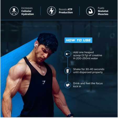 Wellcore - Pure Micronised Creatine Monohydrate (Unflavoured, 33 Servings) | Rapid Absorption | Enhanced Muscle strength & Power