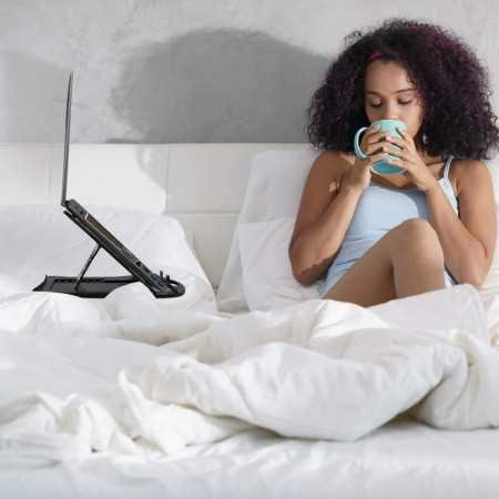 STRIFF Adjustable Laptop Tabletop Stand Patented Riser Ventilated Portable Foldable Compatible with MacBook Notebook Tablet Tray