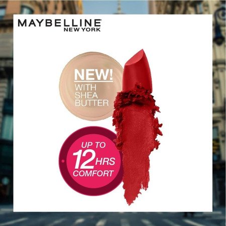Maybelline New York Matte Lipstick, Intense Colour, Keeps Lips Moisturised, 657 Nude Nuance, Color Sensational Creamy Matte