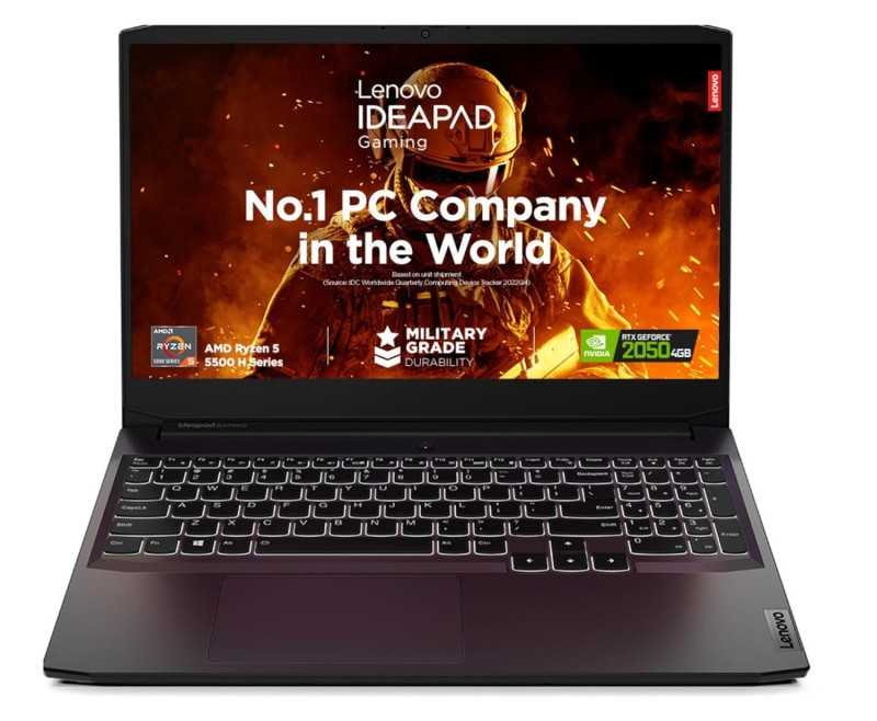 [Smart Choice] Lenovo IdeaPad Gaming 3 Laptop AMD Ryzen 5 5500H 15.6" (39.62cm) FHD IPS 300nits 144Hz (8GB/512GB SSD/Win