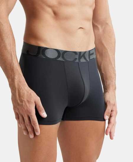 Jockey IC28 Men's Tactel Microfiber Elastane Stretch Solid Trunk with Moisture Move Treatment Jockey IC28 Men's Tactel Microfiber Elastane Stretch Solid Trunk with Moisture Move Treatment