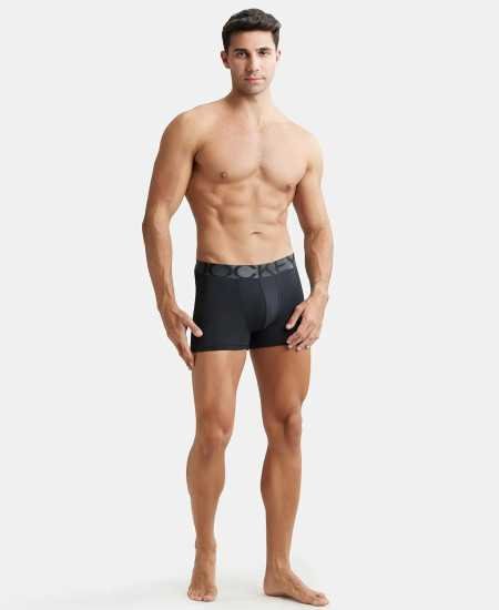 Jockey IC28 Men's Tactel Microfiber Elastane Stretch Solid Trunk with Moisture Move Treatment Jockey IC28 Men's Tactel Microfiber Elastane Stretch Solid Trunk with Moisture Move Treatment