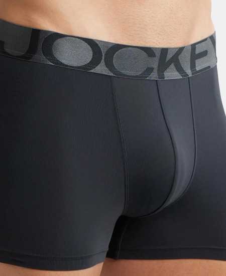 Jockey IC28 Men's Tactel Microfiber Elastane Stretch Solid Trunk with Moisture Move Treatment Jockey IC28 Men's Tactel Microfiber Elastane Stretch Solid Trunk with Moisture Move Treatment