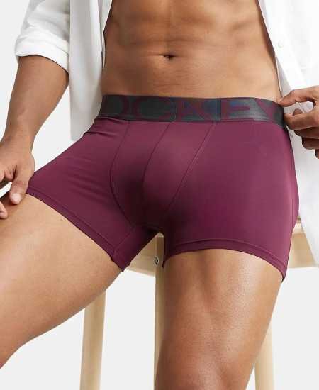 Jockey IC28 Men's Tactel Microfiber Elastane Stretch Solid Trunk with Moisture Move Treatment Jockey IC28 Men's Tactel Microfiber Elastane Stretch Solid Trunk with Moisture Move Treatment