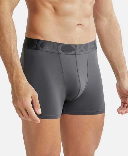 Jockey IC28 Men's Tactel Microfiber Elastane Stretch Solid Trunk with Moisture Move Treatment Jockey IC28 Men's Tactel Microfiber Elastane Stretch Solid Trunk with Moisture Move Treatment