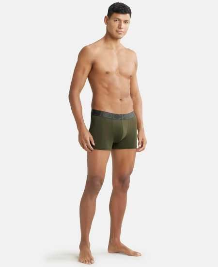 Jockey IC28 Men's Tactel Microfiber Elastane Stretch Solid Trunk with Moisture Move Treatment Jockey IC28 Men's Tactel Microfiber Elastane Stretch Solid Trunk with Moisture Move Treatment