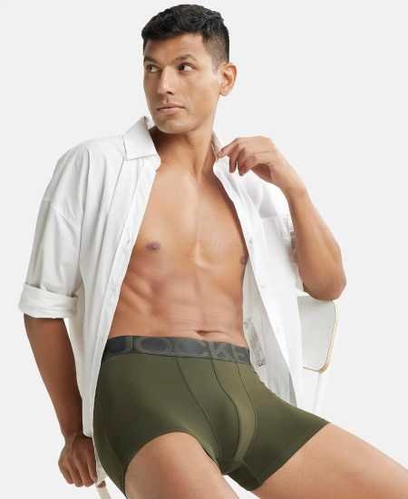 Jockey IC28 Men's Tactel Microfiber Elastane Stretch Solid Trunk with Moisture Move Treatment Jockey IC28 Men's Tactel Microfiber Elastane Stretch Solid Trunk with Moisture Move Treatment