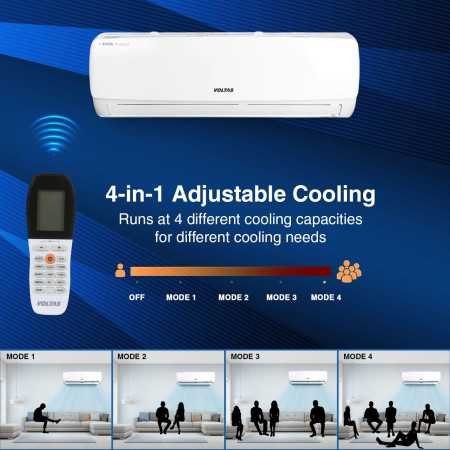 Voltas 1.5 ton 5 Star Inverter Split AC (Copper, 4-in-1 Adjustable Mode, Anti-dust Filter, 2024 Model, 185V Vectra CAR, White)