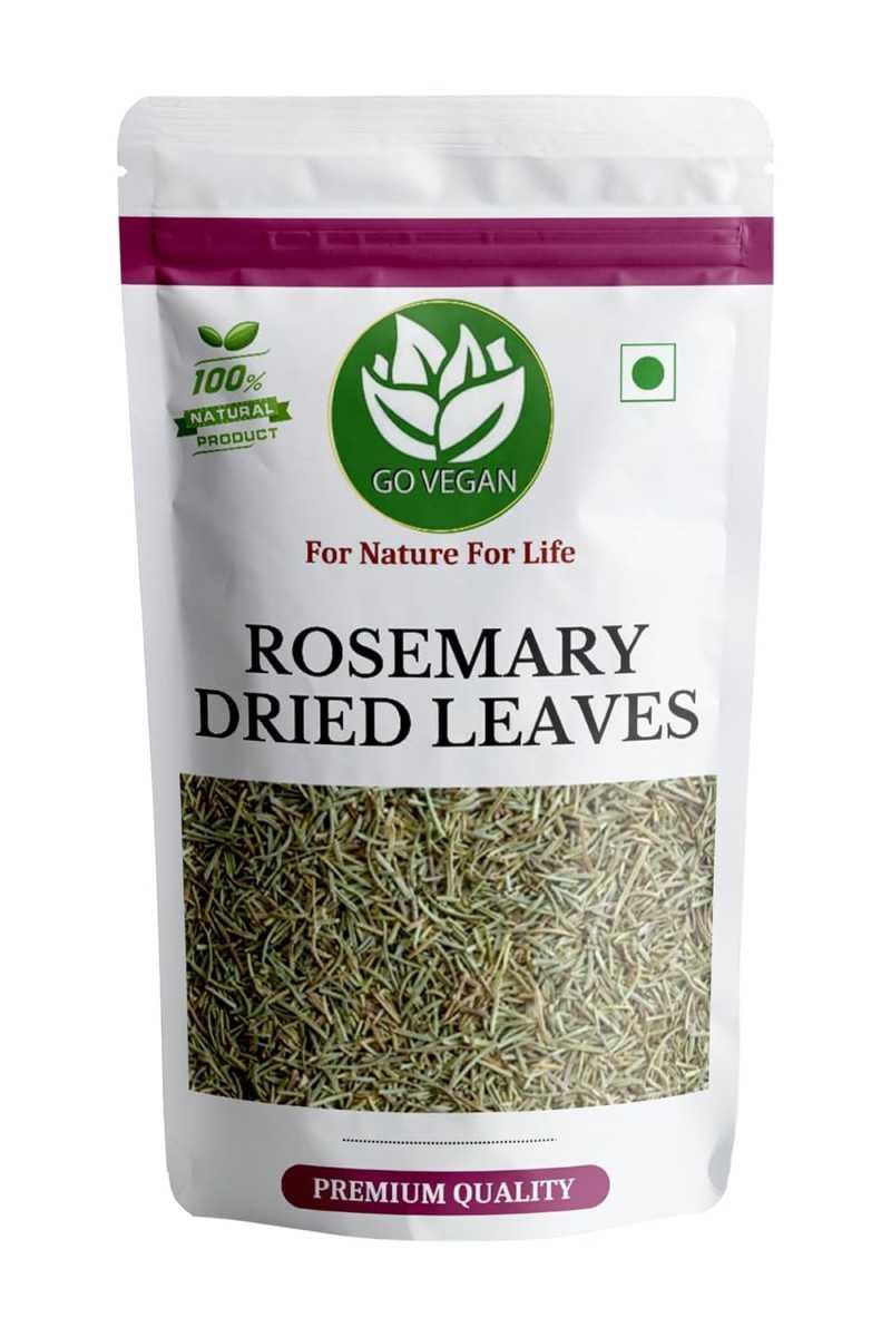 Go Vegan Rosemary Dried Leaves - 100gm | Rosemary Leaves for hair growth & Food 100g Go Vegan Rosemary Dried Leaves - 100gm | Rosemary Leaves for hair growth & Food 100g