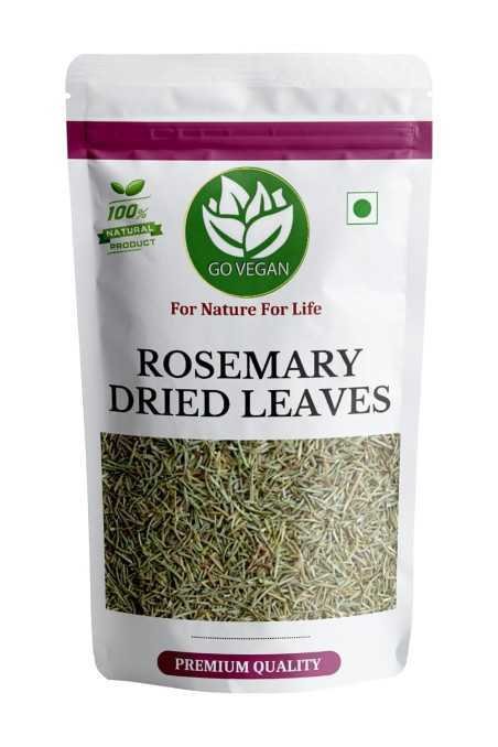 Go Vegan Rosemary Dried Leaves - 100gm | Rosemary Leaves for hair growth & Food 100g