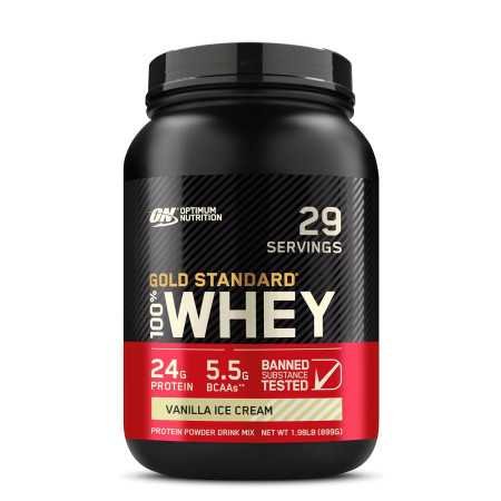 Optimum Nutrition (ON) Gold Standard 100% Whey (2 lbs/907 g) (Double Rich Chocolate) Protein Powder for Muscle Support & Optimum Nutrition (ON) Gold Standard 100% Whey (2 lbs/907 g) (Double Rich Chocolate) Protein Powder for Muscle Support &