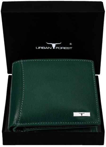 URBAN FOREST Oliver Black Leather Wallet for Men, 6 Card Slot