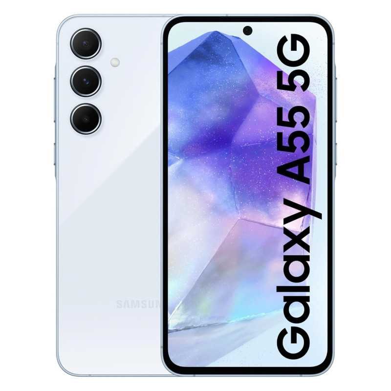 Samsung Galaxy A55 5G (Awesome Iceblue, 12GB RAM, 256GB Storage) | Metal Frame | 50 MP Main Camera (OIS) | Nightography | IP67 |