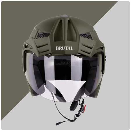 Steelbird SBH-23 Brutal ISI Certified Open Face Helmet
