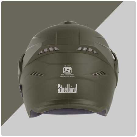 Steelbird SBH-23 Brutal ISI Certified Open Face Helmet