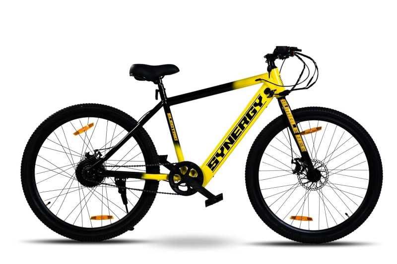 SYNERGY B1 Electric Cycle with Dual Disc Brakes, 250w BLDC Motor, 5.8Ah Li-Ion Battery, Throttle with Battery Indicator, 95%