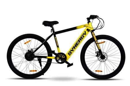 SYNERGY B1 Electric Cycle with Dual Disc Brakes, 250w BLDC Motor, 5.8Ah Li-Ion Battery, Throttle with Battery Indicator, 95%