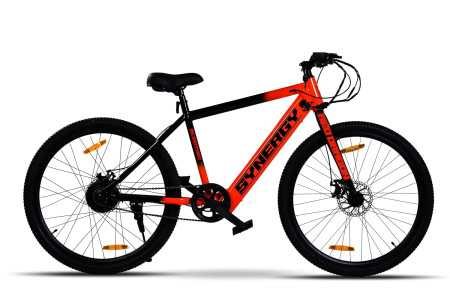 SYNERGY B1 Electric Cycle with Dual Disc Brakes, 250w BLDC Motor, 5.8Ah Li-Ion Battery, Throttle with Battery Indicator, 95%