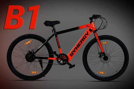 SYNERGY B1 Electric Cycle with Dual Disc Brakes, 250w BLDC Motor, 5.8Ah Li-Ion Battery, Throttle with Battery Indicator, 95%
