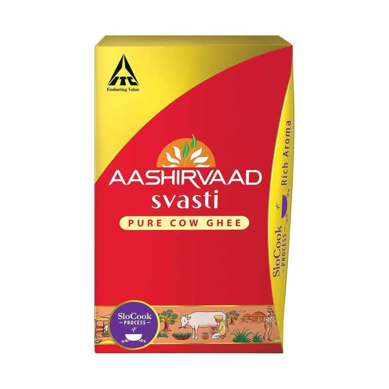 Aashirvaad Svasti Pure Cow Ghee - Desi Ghee with Rich Aroma - 1L Aashirvaad Svasti Pure Cow Ghee - Desi Ghee with Rich Aroma - 1L