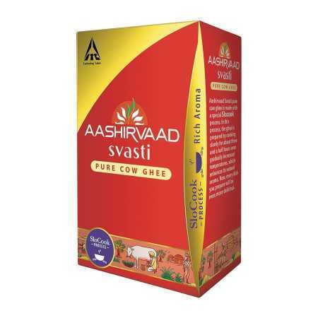 Aashirvaad Svasti Pure Cow Ghee - Desi Ghee with Rich Aroma - 1L