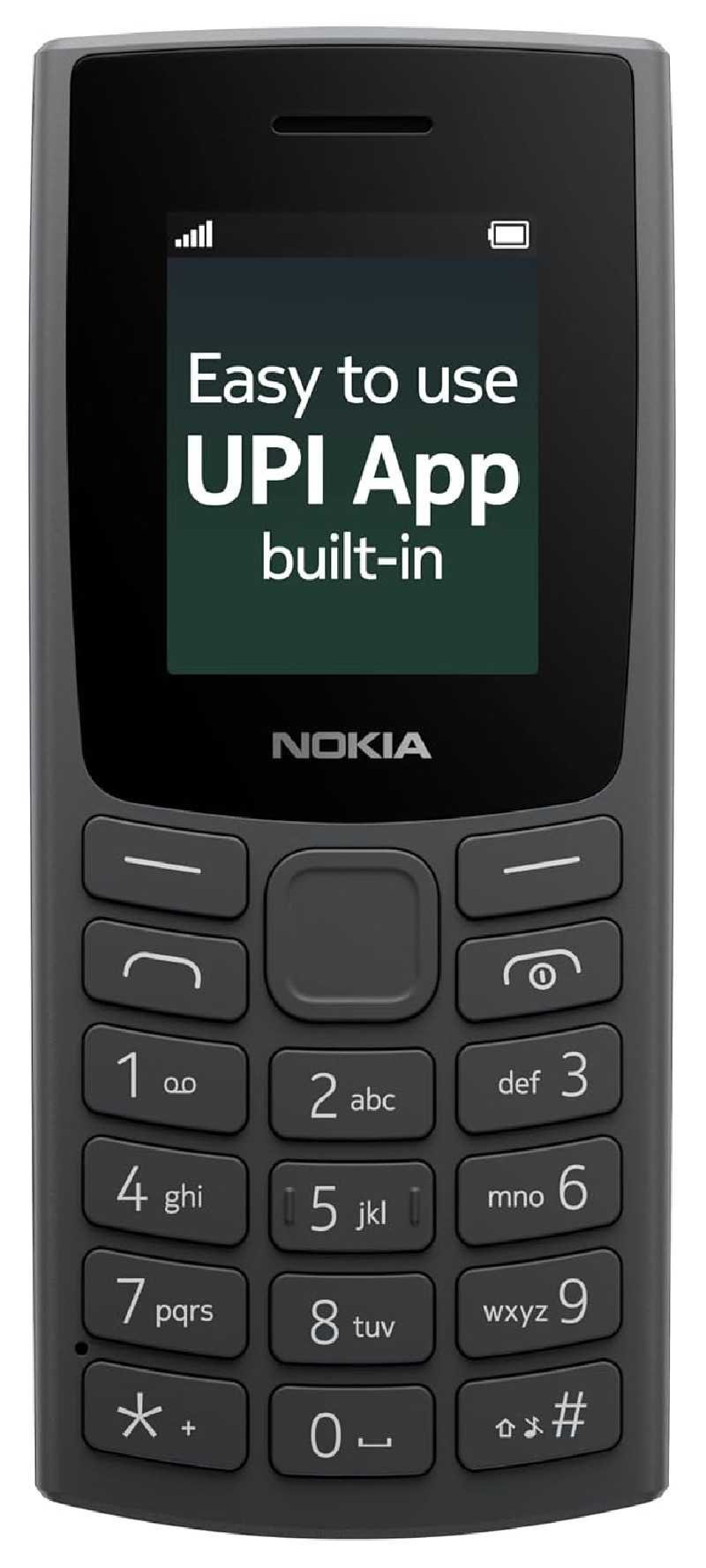 Nokia All-new 105 Single Sim Keypad Phone with Built-in UPI Payments, Long-Lasting Battery, Wireless FM Radio | Charcoal Nokia All-new 105 Single Sim Keypad Phone with Built-in UPI Payments, Long-Lasting Battery, Wireless FM Radio | Charcoal