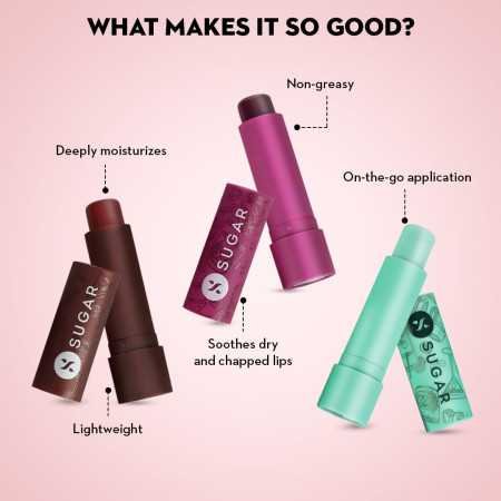 SUGAR Cosmetics Tipsy Lip Balm For Dry & Chapped Lips With Vitamin E, Shea Butter and Jojoba Oil | Lip Protection & Nourishment SUGAR Cosmetics Tipsy Lip Balm For Dry & Chapped Lips With Vitamin E, Shea Butter and Jojoba Oil | Lip Protection & Nourishment