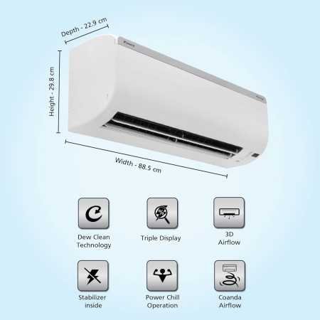 Daikin 1.5 Ton 3 Star Inverter Split AC (Copper, PM 2.5 Filter, Triple Display, Dew Clean Technology, Coanda Airflow, 2023