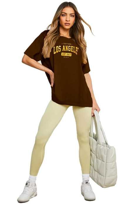 LEOTUDE Women Cottonblend Half Sleeve Oversized Regular Fit T-Shirts LEOTUDE Women Cottonblend Half Sleeve Oversized Regular Fit T-Shirts